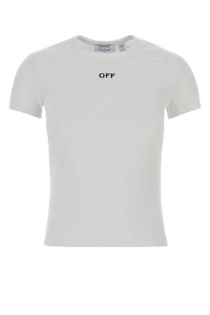 Off White Off stamp rib basic tee white black