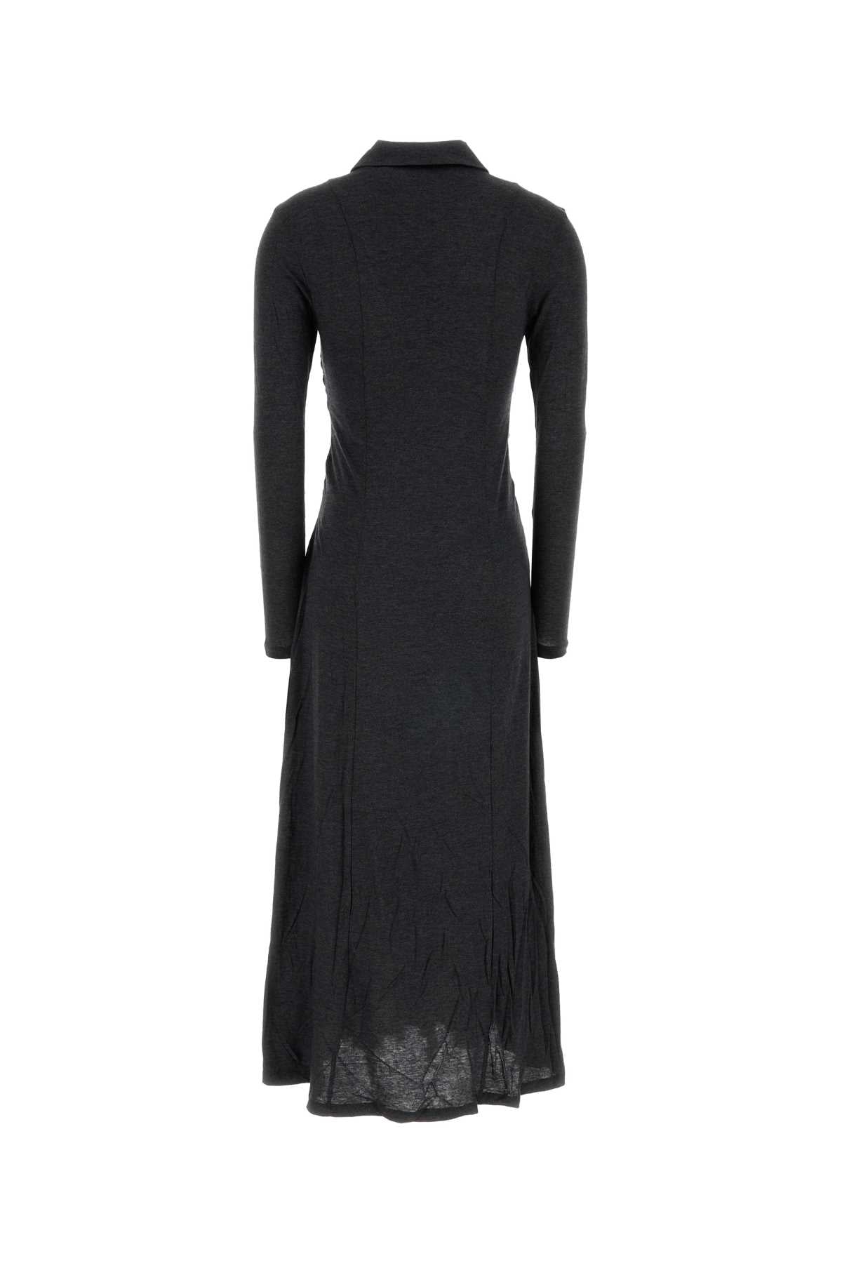 Ganni Modal jersey long sleeve maxi tie dress