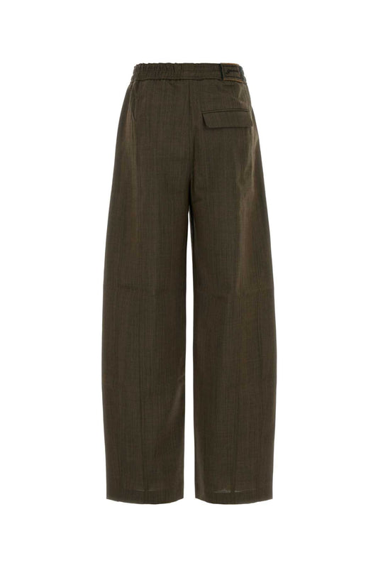 Ganni Light wool melange cargo pants