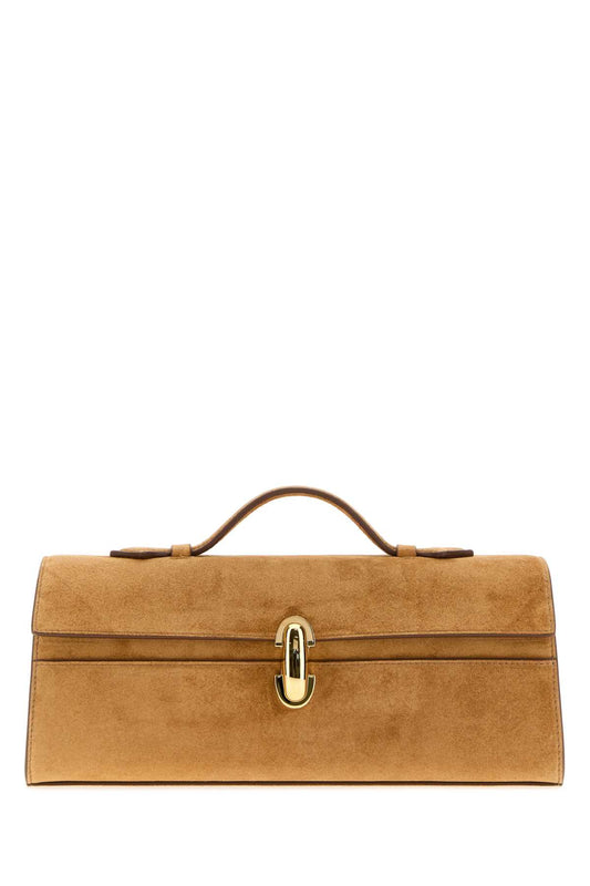 SLIM SYMMETRY POCHETTE IN SUEDE HANDBAGS