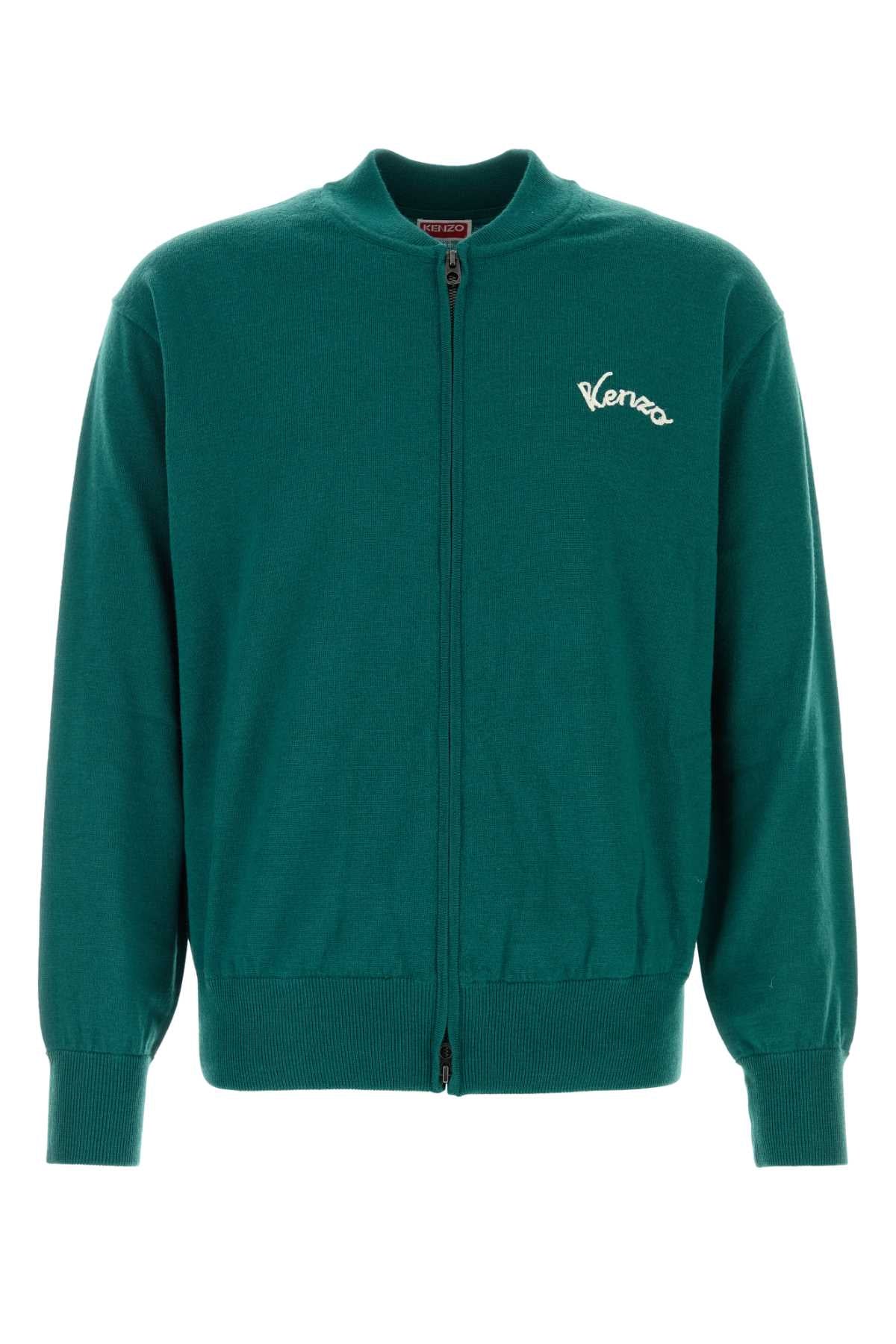 RWS KENZO EIFFEL TOWER DESIGN ZIP UP CARDIGAN KNITWEARS