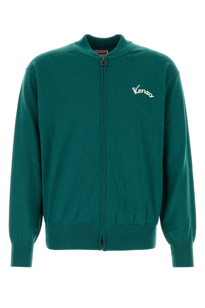 RWS KENZO EIFFEL TOWER DESIGN ZIP UP CARDIGAN KNITWEARS