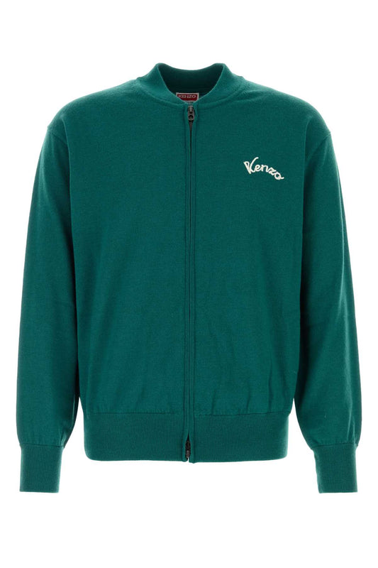 RWS KENZO EIFFEL TOWER DESIGN ZIP UP CARDIGAN KNITWEARS