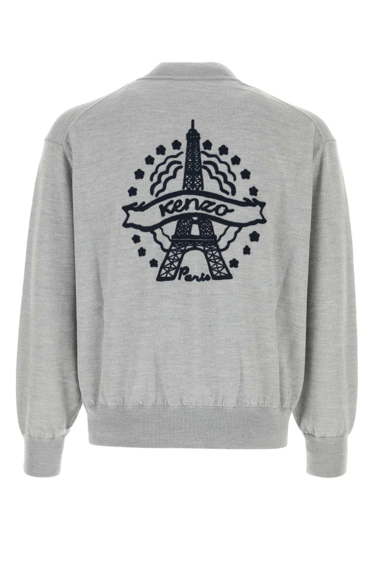 RWS KENZO EIFFEL TOWER DESIGN ZIP UP CARDIGAN KNITWEARS