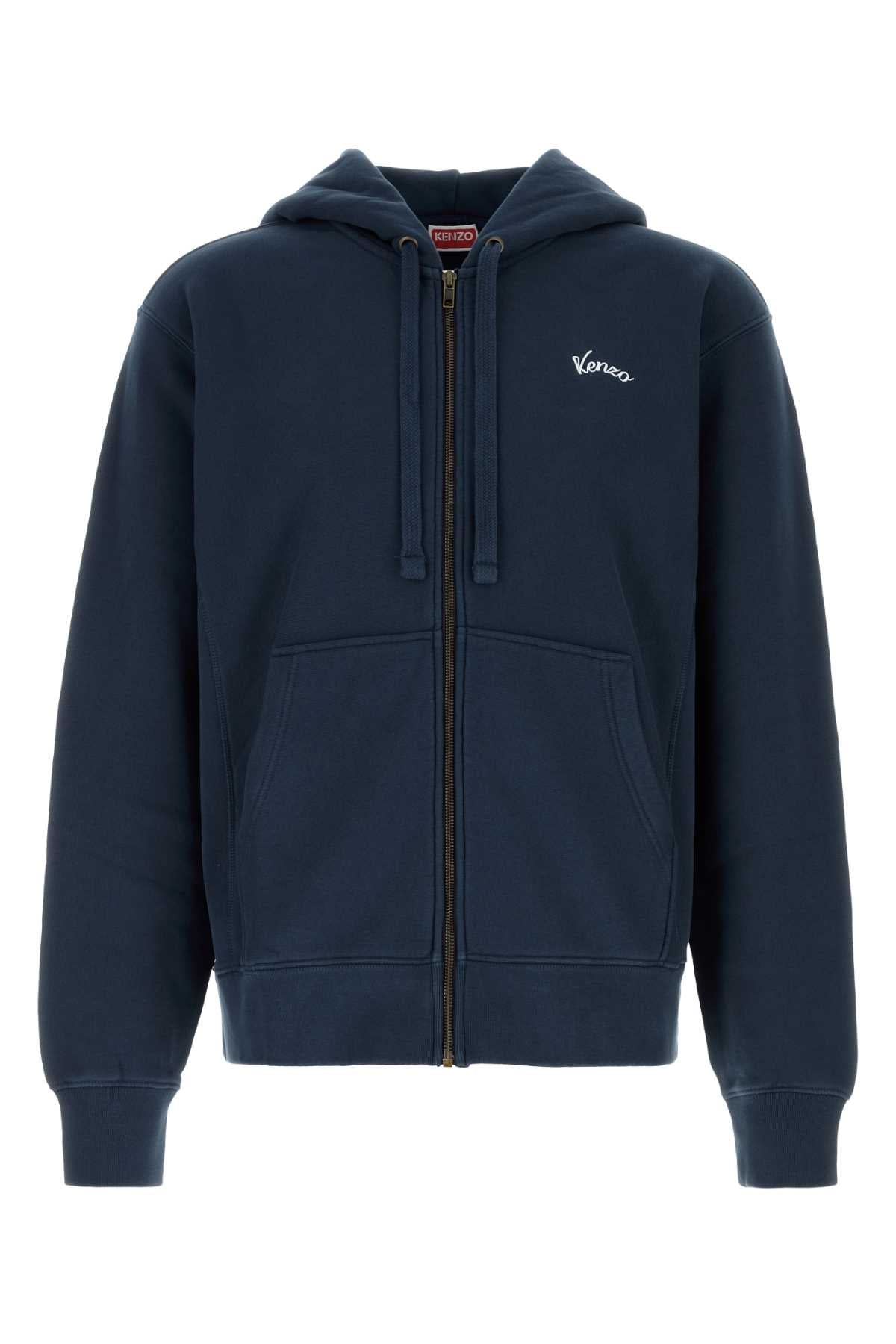 KENZO EIFFEL TOWER DESIGN CLASSIC ZIP UP HOODIE SWEATSHIRTS