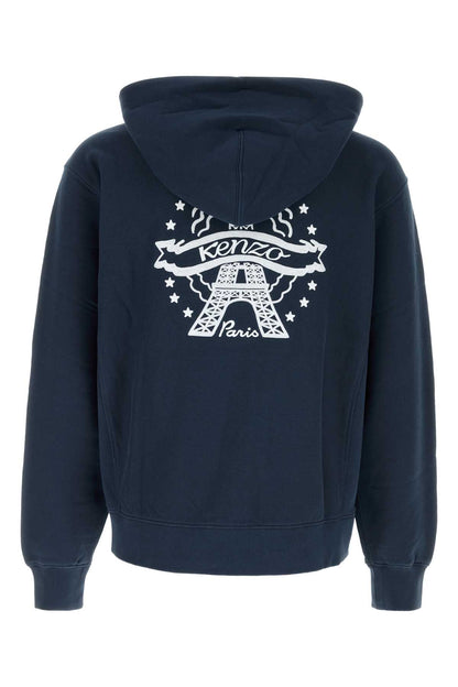 KENZO EIFFEL TOWER DESIGN CLASSIC ZIP UP HOODIE SWEATSHIRTS