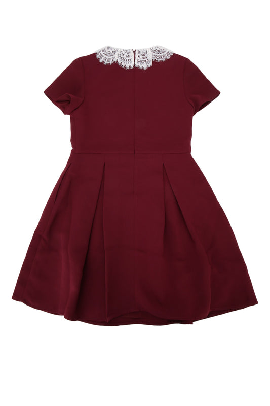 BURGUNDY LACE BIB DRESS DRESSES