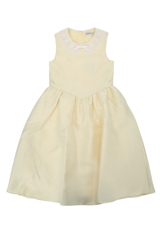 YELLOW TAFFETA LACE DRESS DRESSES