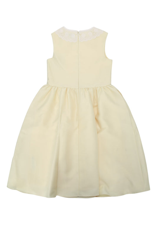 YELLOW TAFFETA LACE DRESS DRESSES