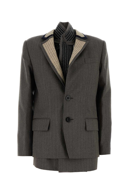 HERRINGBONE SUITING JACKET BLAZERS AND VESTS