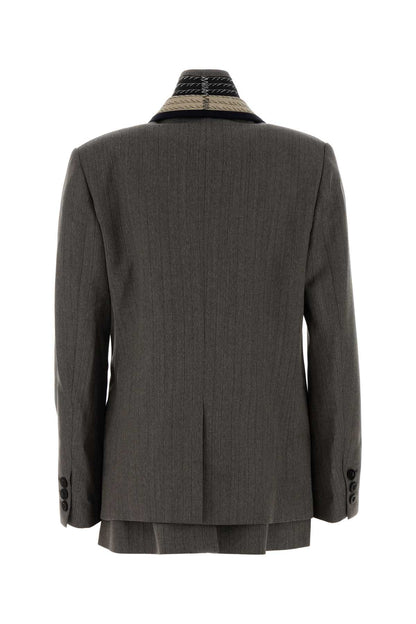 HERRINGBONE SUITING JACKET BLAZERS AND VESTS