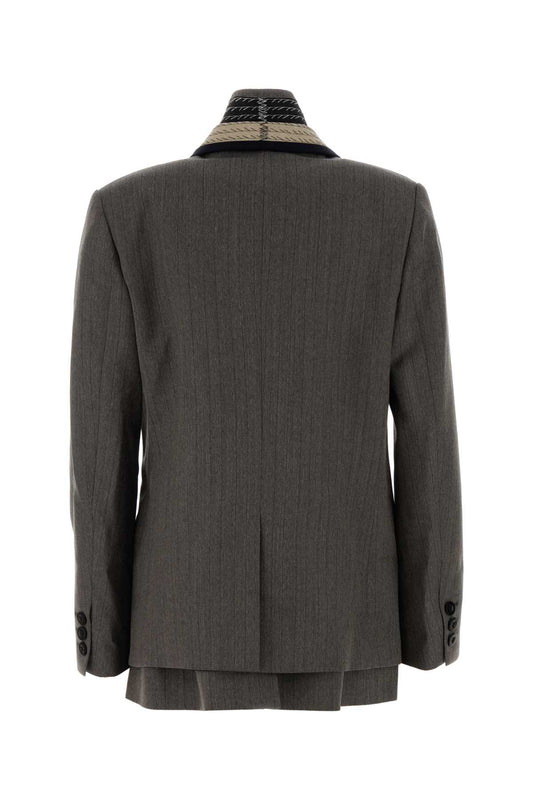 HERRINGBONE SUITING JACKET BLAZERS AND VESTS