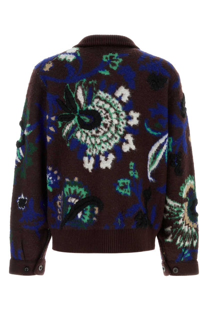 FLORAL JACQUARD KNIT BLOUSON KNITWEARS