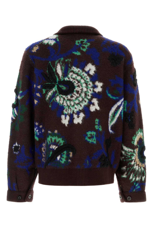 FLORAL JACQUARD KNIT BLOUSON KNITWEARS