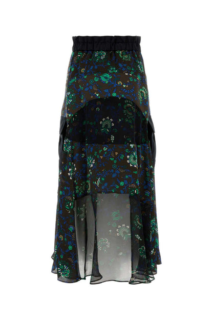 FLORAL PRINT SKIRT SKIRTS