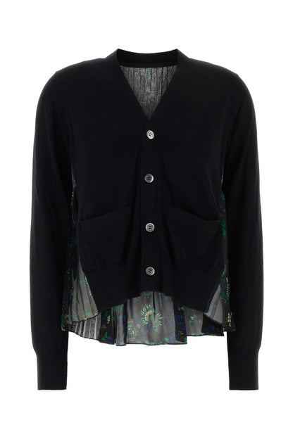 FLORAL PRINT X COTTON KNIT CARDIGAN KNITWEARS