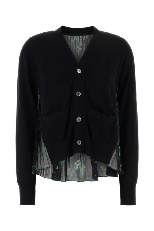 FLORAL PRINT X COTTON KNIT CARDIGAN KNITWEARS