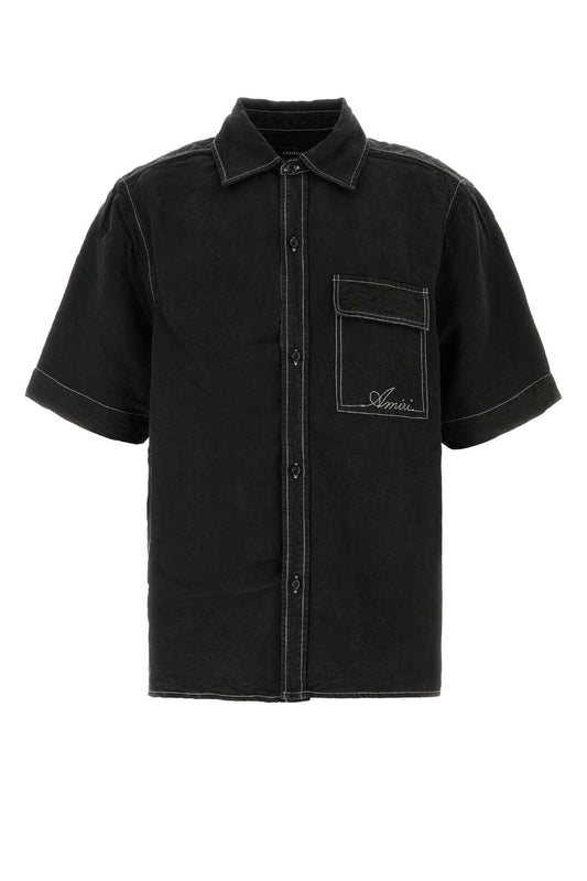 SCRIPT LINEN GD PKT SS SHIRT SHIRTS