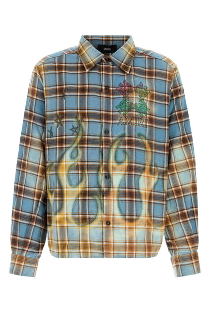 MA QUAD BLEACHED FLANNEL SHIRTS
