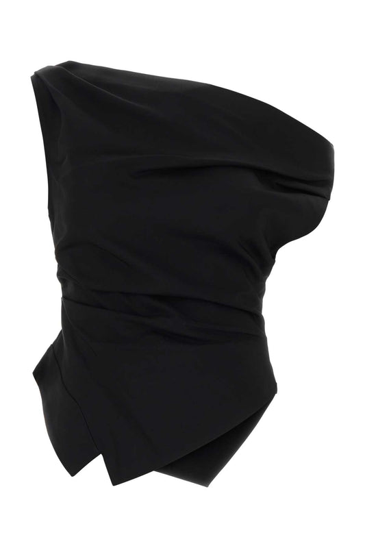 OFF SHOULDER LAPEL TOP TOPS