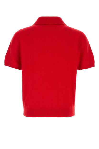 SHORT SLEEVE KNIT POLO TOPS