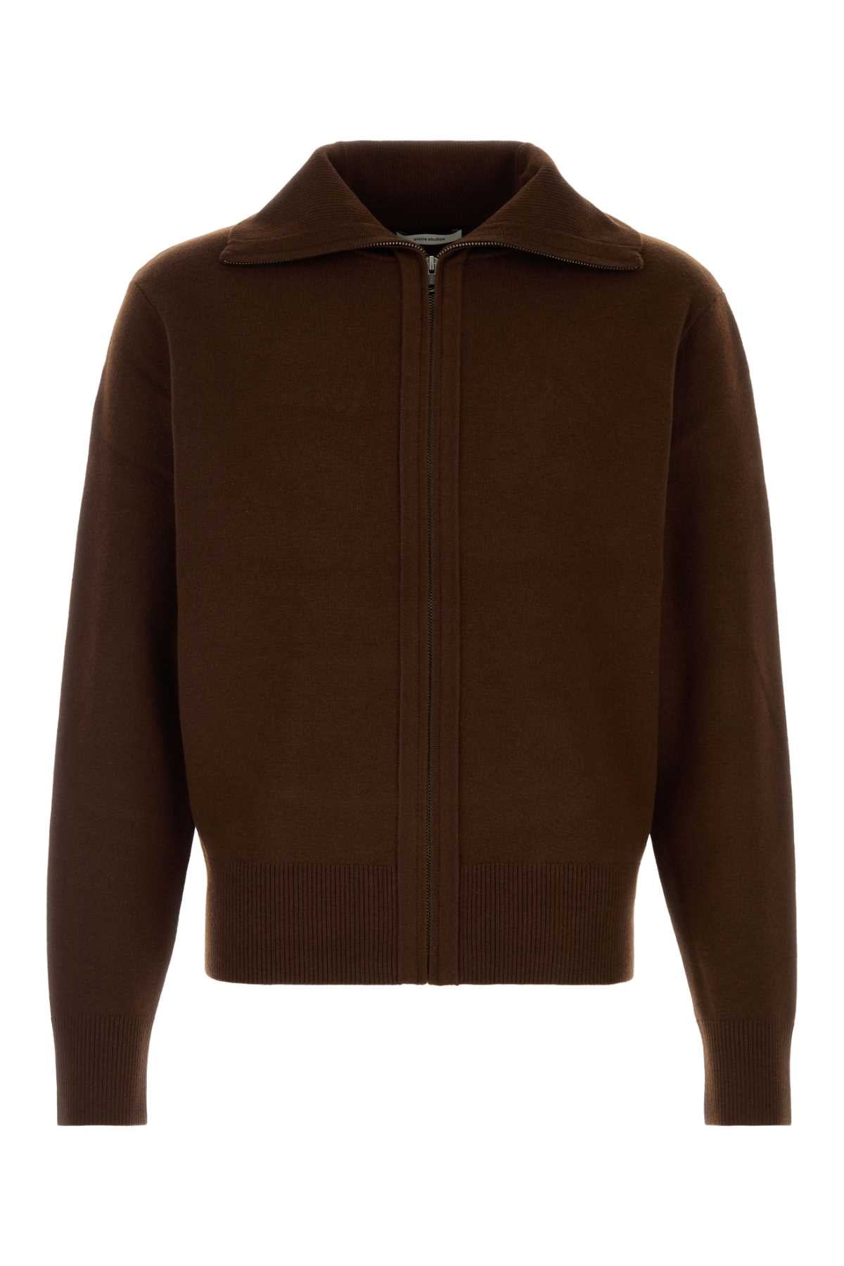 KNIT ZIP UP JACKET TOPS