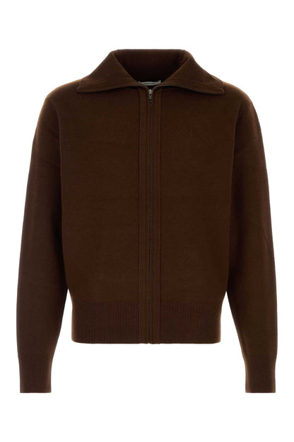 KNIT ZIP UP JACKET TOPS