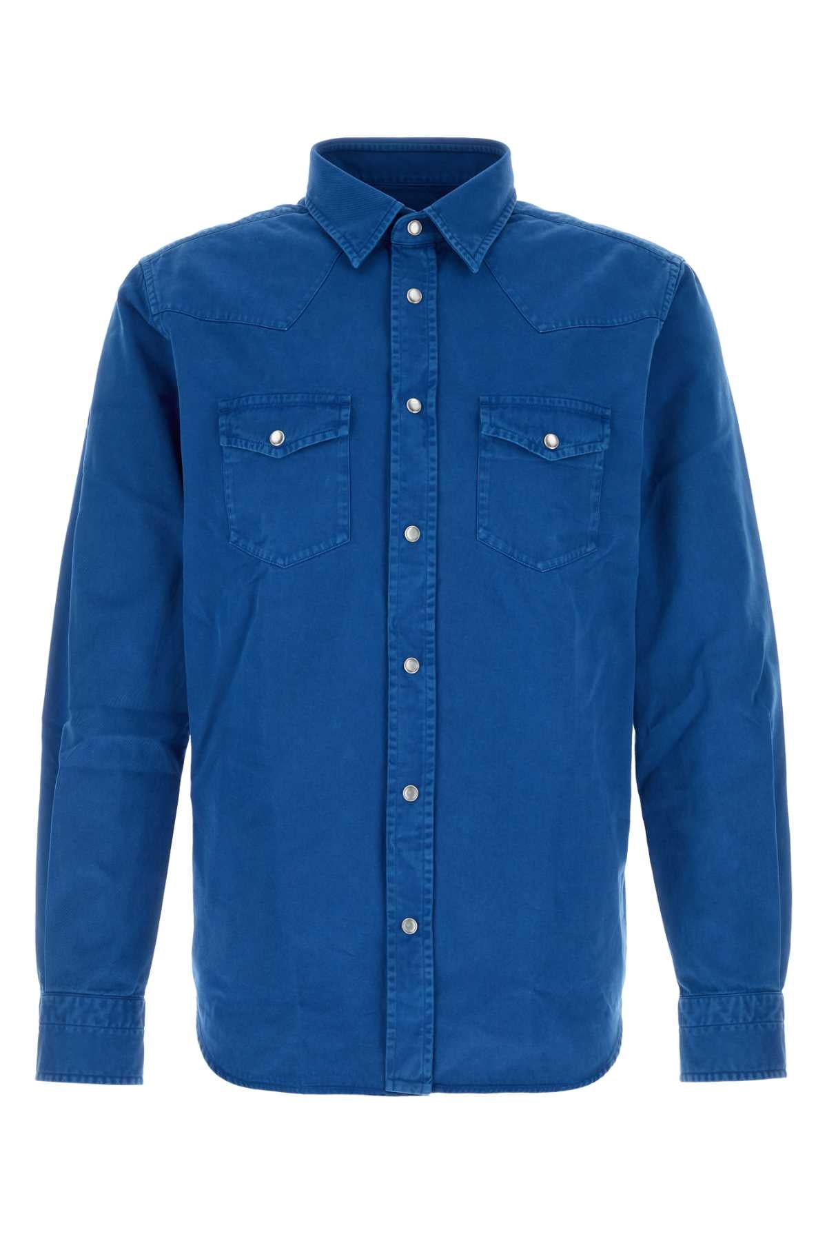 PEACH TWILL SLIM FIT WESTERN SHIRT SHIRTS