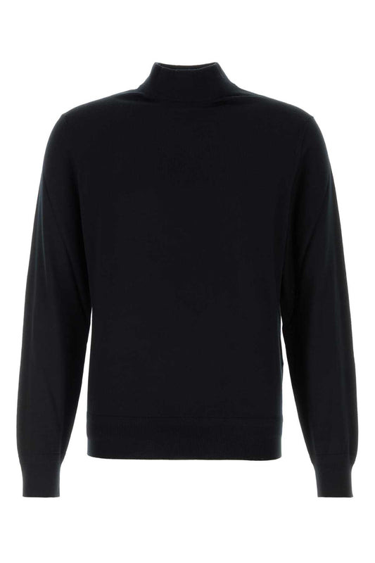 FINE GAUGE PURE WOOL MOCK NECK KNITWEARS