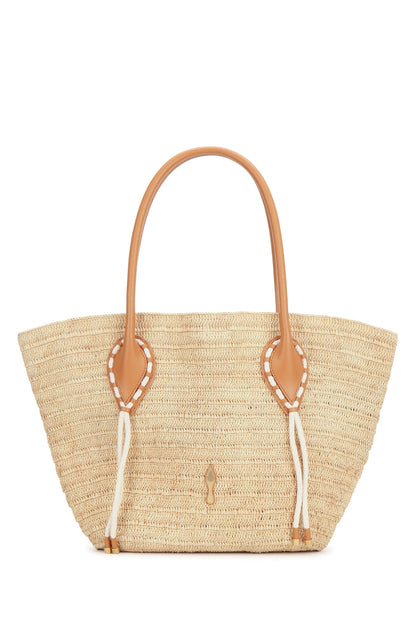 VENUS BASKET LARGE RAFFIA/CORDS HANDBAGS