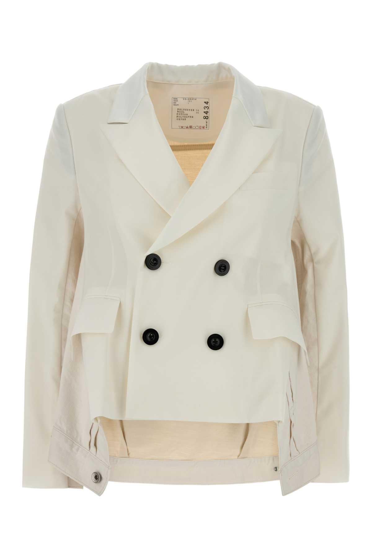 Sacai Wool suiting x denim jacket