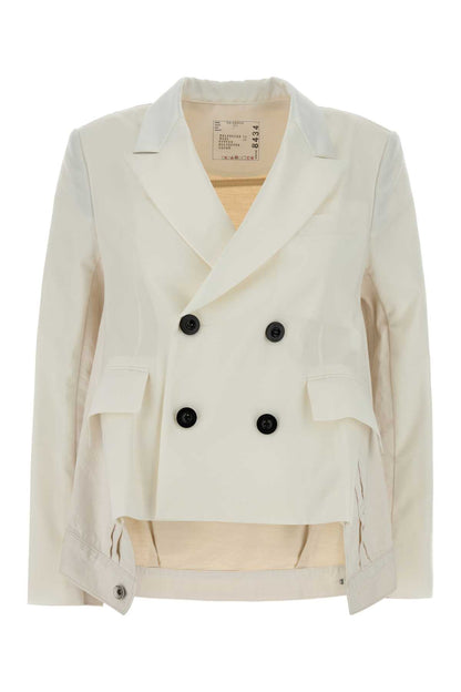 Sacai Wool suiting x denim jacket