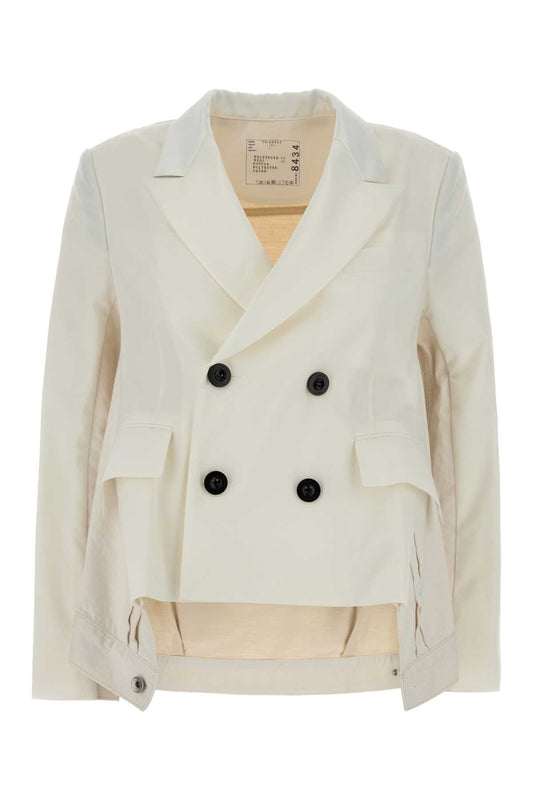 Sacai Wool suiting x denim jacket