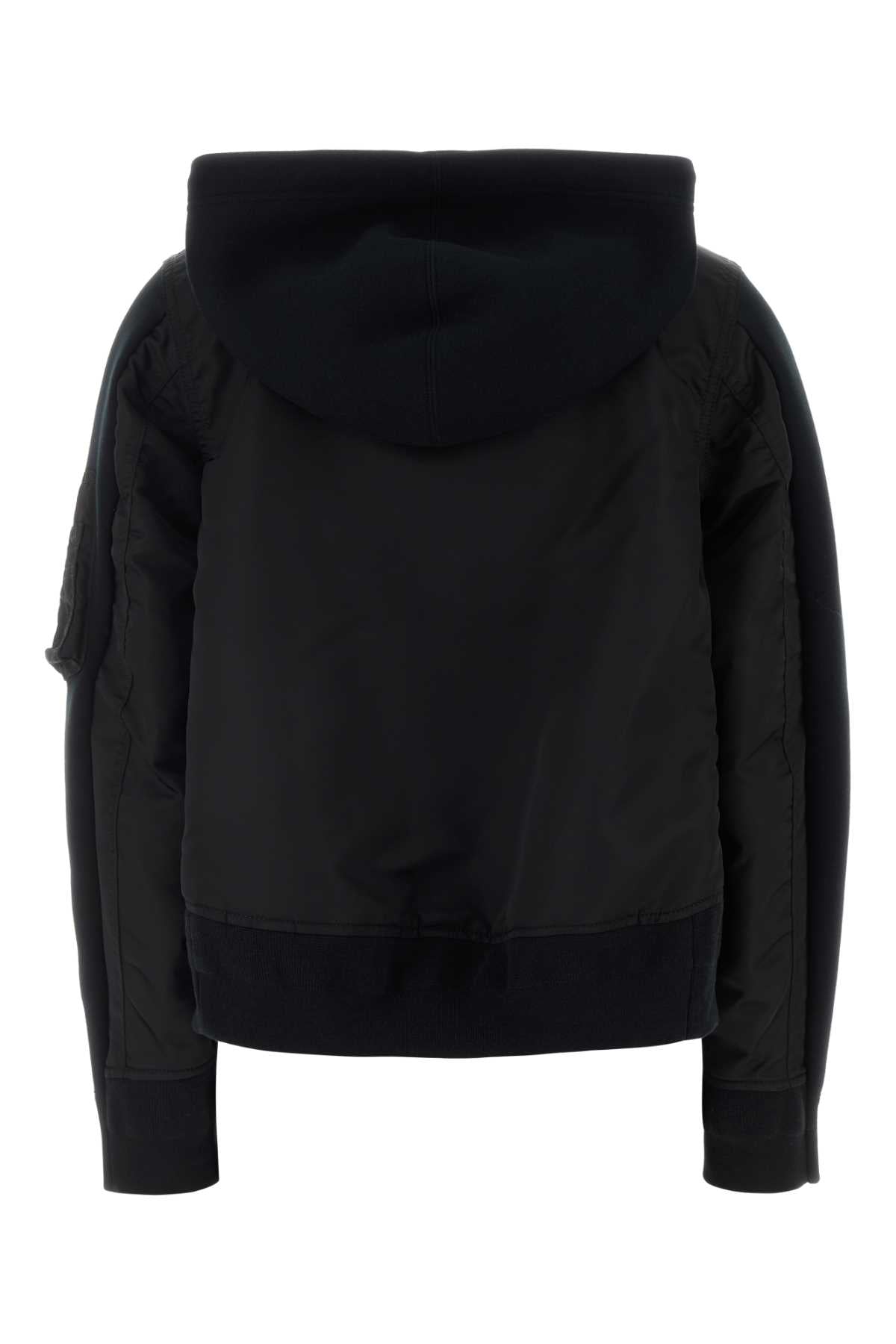 Sacai Sponge sweat x nylon twill hoodie