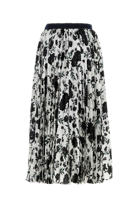 Sacai Pattern mix skirt