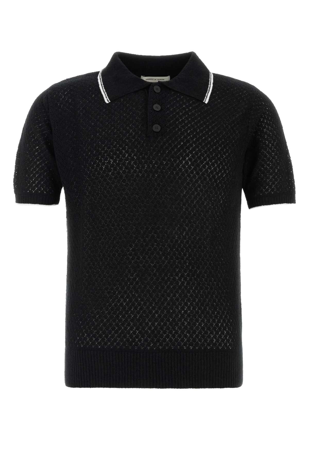 Ernest W.baker Open knit polo