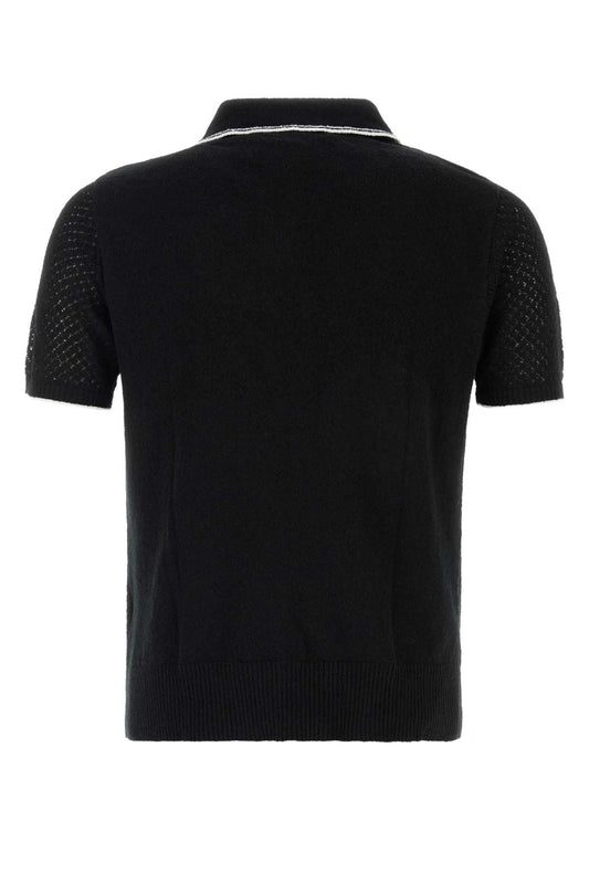 Ernest W.baker Open knit polo