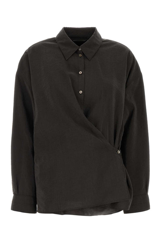 STRAIGHT COLLAR TWISTED SHIRT SHIRTS