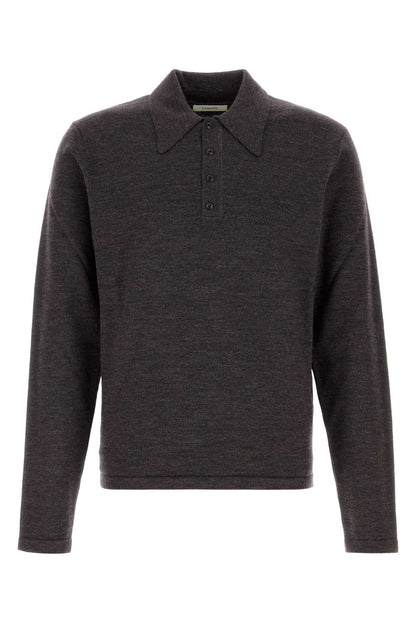 LS KNITTED POLO TOP POLO