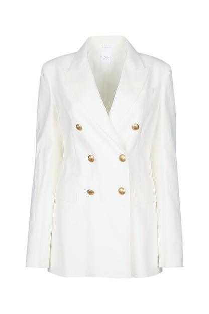 GIACCA LINO BIANCA BLAZERS AND VESTS