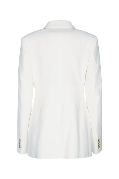 GIACCA LINO BIANCA BLAZERS AND VESTS