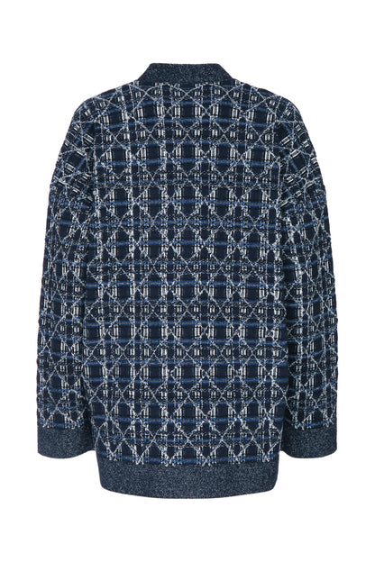 CARDIGAN BLU CANNAGE KNITWEARS