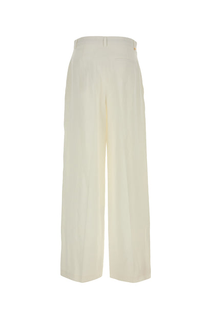 PANTA LINO BIANCO PANTS