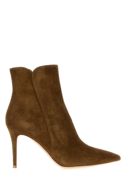 Gianvito Rossi Levy 85 camoscio stivale