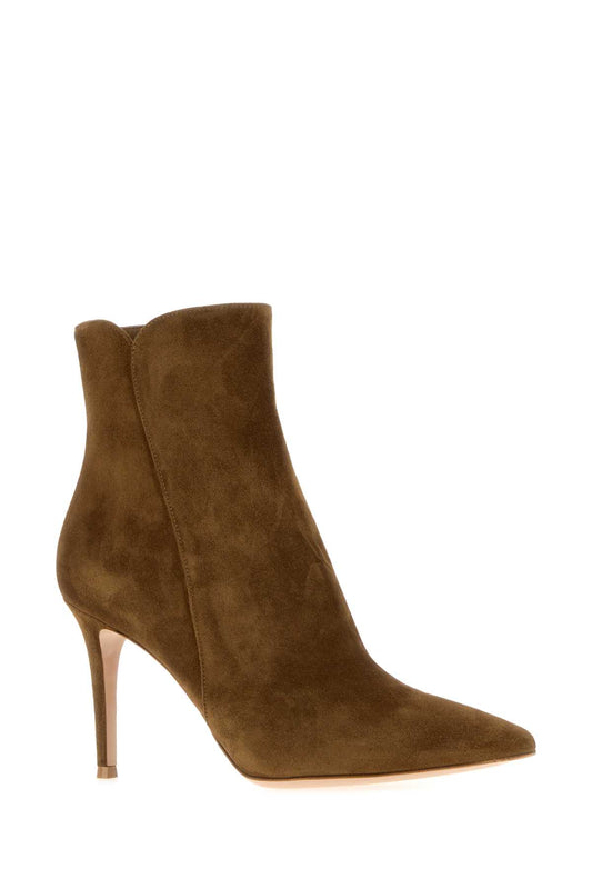 Gianvito Rossi Levy 85 camoscio stivale