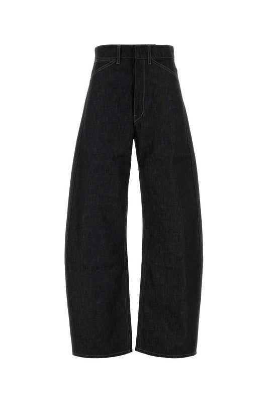 HIGH WAISTED CURVED PANTS JEANS
