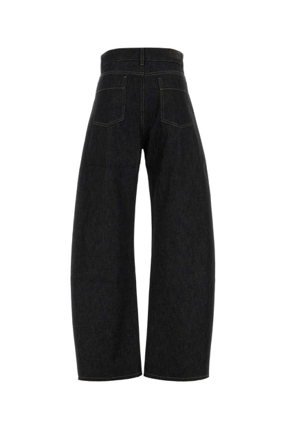 HIGH WAISTED CURVED PANTS JEANS