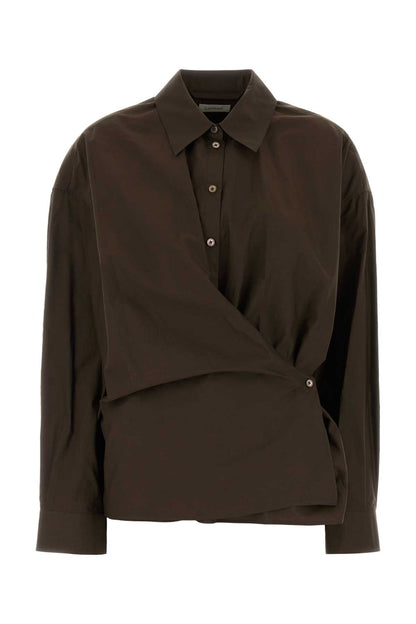 STRAIGHT COLLAR TWISTED SHIRT SHIRTS