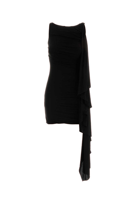 ASYMMETRIC RUCHED MINI DRESS DRESSES