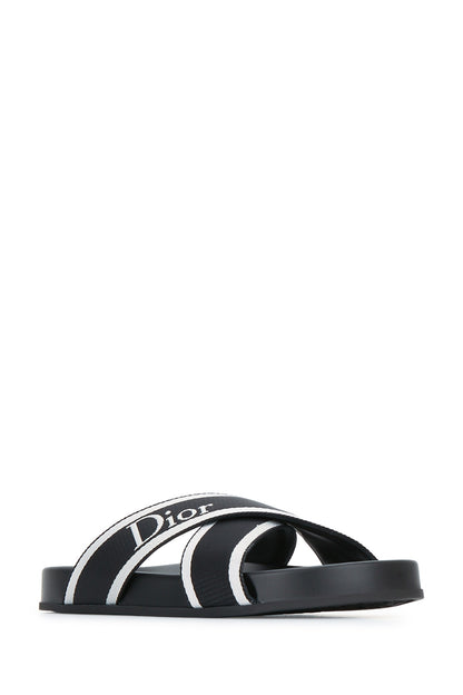 SLIDE INCROCIO BLU E BIANCA DIOR SLIPPERS